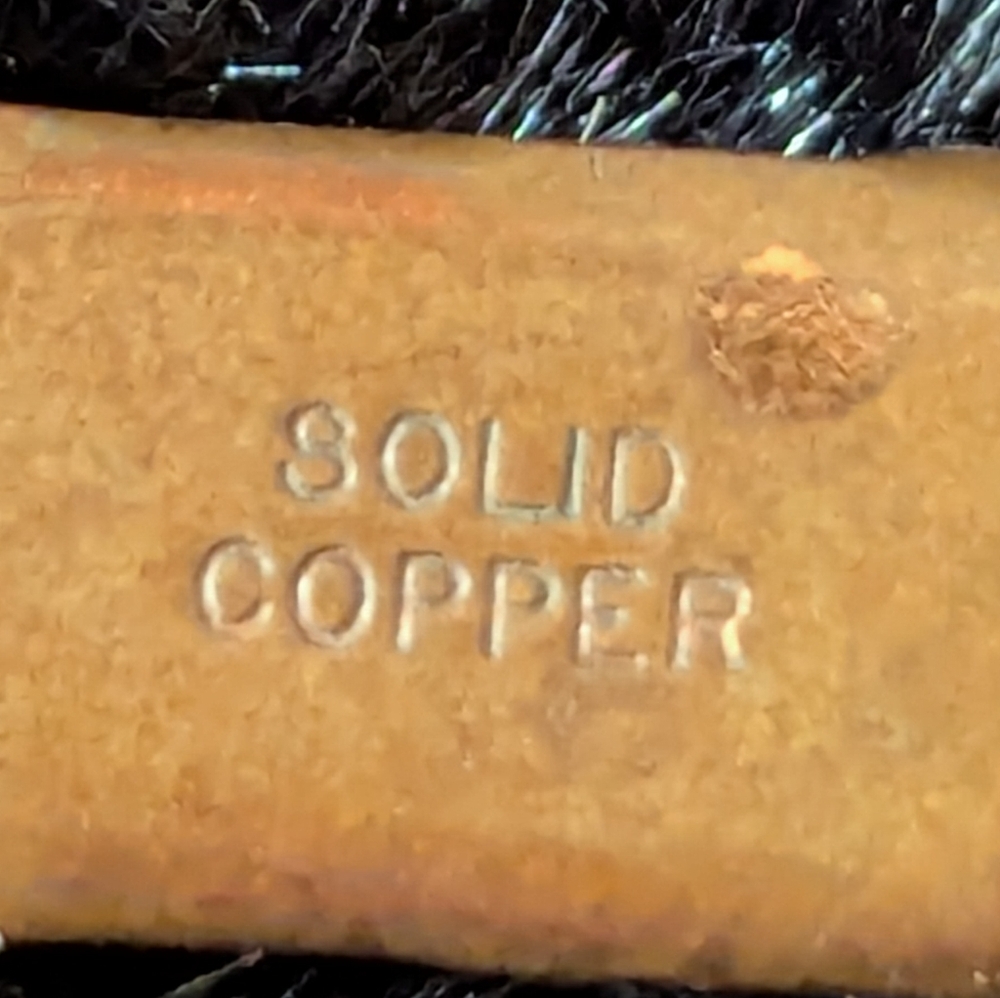 Vintage Solid Copper Stamped Link Southwestern St… - image 5